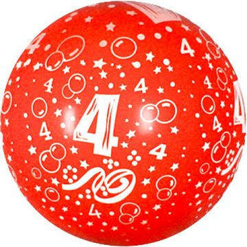 PALLONCINO 4° COMPLEANNO 36" PZ.5
