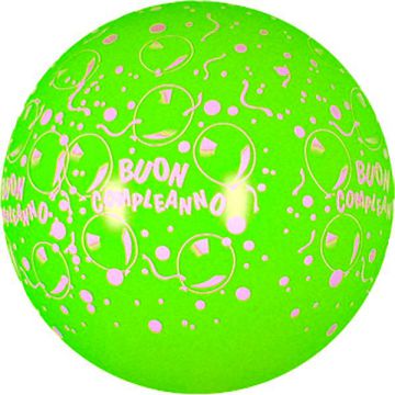 Palloncino Buon Compleanno (36") Pz.5 Colore Standard Verde Lime 031  Stampa Bianca Cm.90