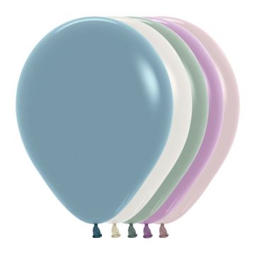Palloncini Pastel Dusk (100) 5" Pz.50 Colore Pastel Dusk Assortito