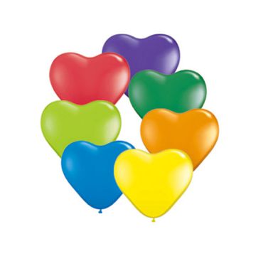 PALLONCINO CUORE ASSORTITO (6") PZ.100