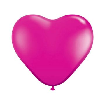 PALLONCINO CUORE FUCSIA (012) 12" PZ.100