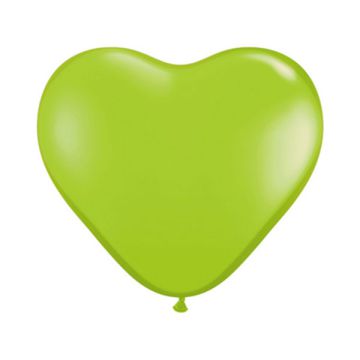 Palloncino Cuore Verde (031) 12" Pz.100 Colore Standard Verde Lime Cm.30