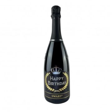 Bottiglia Personalizzata con Cristalli Happy Birthday Pz.1