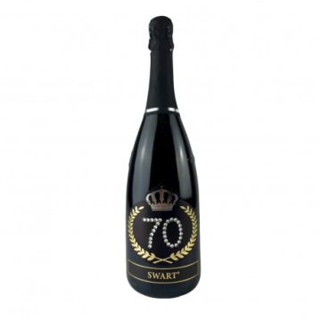 Bottiglia Personalizzata con Cristalli 70 Anni Pz.1