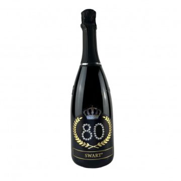 Bottiglia Personalizzata con Cristalli 80 Anni Pz.1